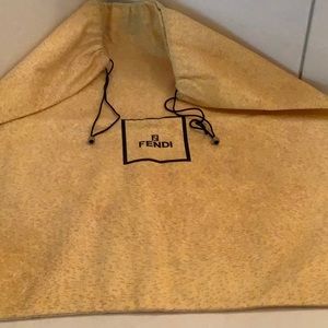 Fendi monogram duster from 1990s with metal tip FF pulls on drawstring